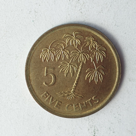 Монета пять центов, Сейшельские острова, 2007г.